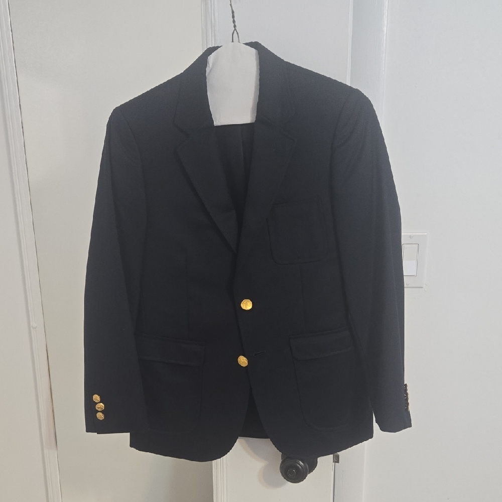 Brooks Brothers Navy Blazer with Gold Buttons